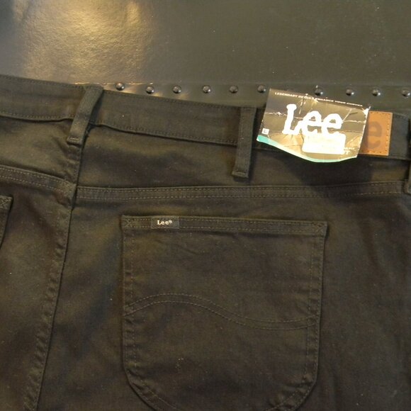 Lee Black Jeans Boot Cut Mid Rise Plus Size 24 Bootcut Stretch NWT - Picture 4 of 6